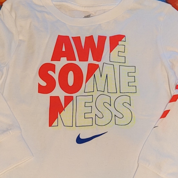 Nike | NWOT Boy's 4T White Long Sleeve Shirt - Picture 3 of 4